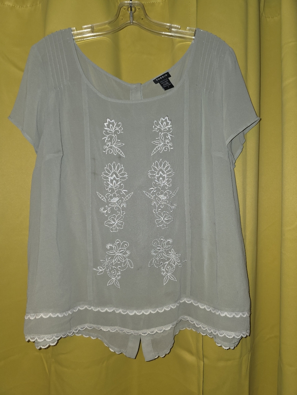 Torrid Sheer Olive Blouse  Size 2 (18/20)